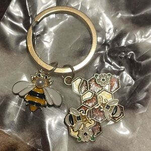 NWT little bumblebee and honeycomb keychain